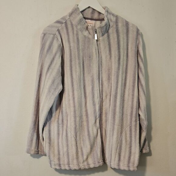 Stan HERMAN Striped Zip-Up Jacket - Picture 1 of 7